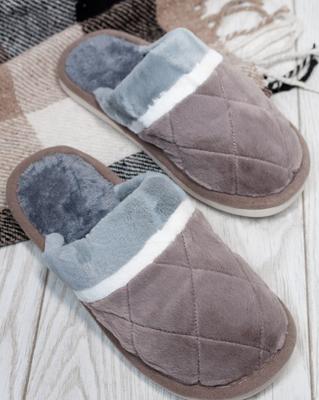 Стеганые тапочки из искусственного меха ISSA Plus