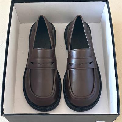 Модные ретро туфли в стиле Лолиты в японском стиле с круглым носком Туфли Мэри Джейн в студенческом стиле, маленькие кожаные туфли для женщин, коричневые туфли JK Uniform 2024