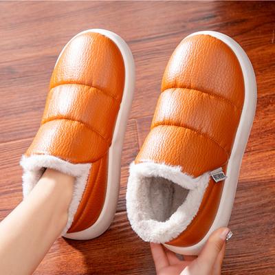 Модные зимние хлопковые тапочки на каблуке-мешке 2024 года, новые водонепроницаемые теплые хлопковые сапоги для пар в домашнем стиле на платформе Zapatos