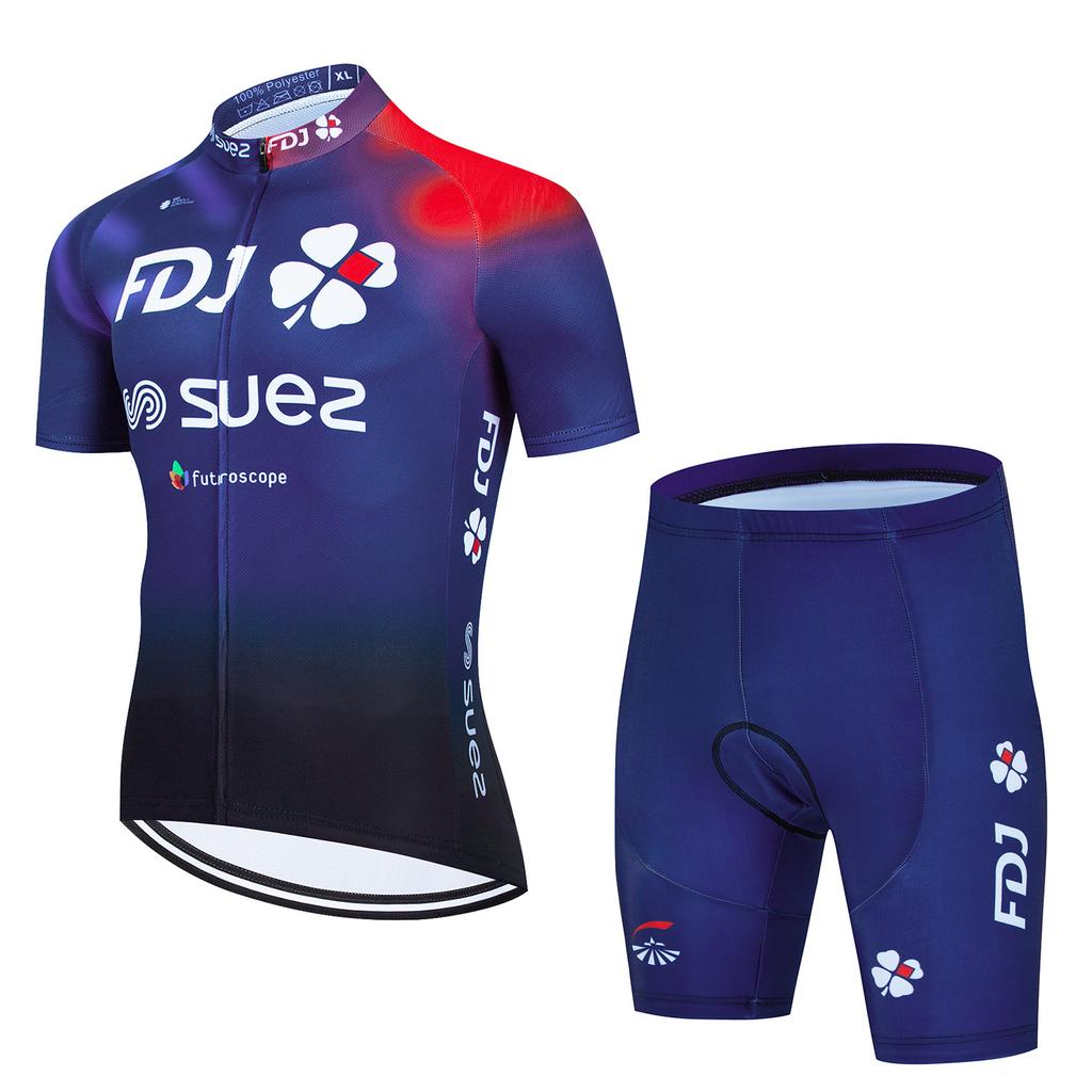 Summer cycling suit, bicycle short-sleeved shorts, men's and women's mountain road clothes, team version cycling suit