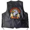 Leather Haley Vest+men's Sheepskin Vest+riding Waistcoat+vest+embroidered Badge