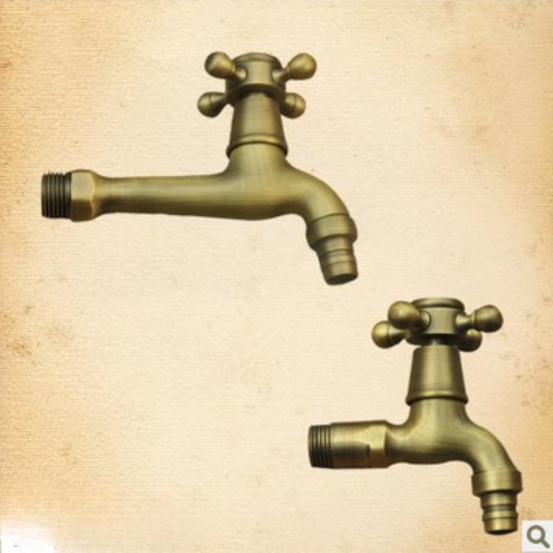 Retro All-copper Single-cooling Washing Machine Rotating Faucet Quick-opening Extended Washing Machine Spout Small Faucet Single Handle Single Control