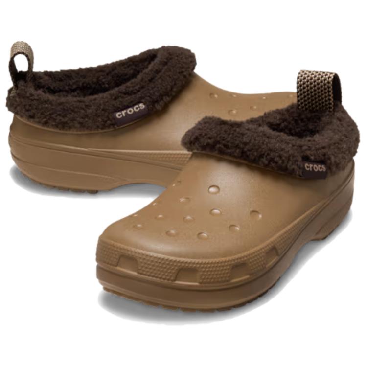 Crocs Classic Lined Shorty Sepia Mushroom Fuzzy Lined Ankle Boot Comfort Slip On Unisex 211380-2EY