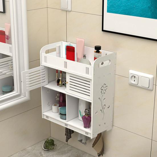 Кухонный настенный шкаф Большая вместимость Несколько отделений Простая установка Туалетный шкаф для хранения