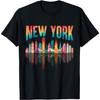 Нью-Йорк Манхэттен NYC Ретро 70-х 80-х Силуэт города NY City Футболка