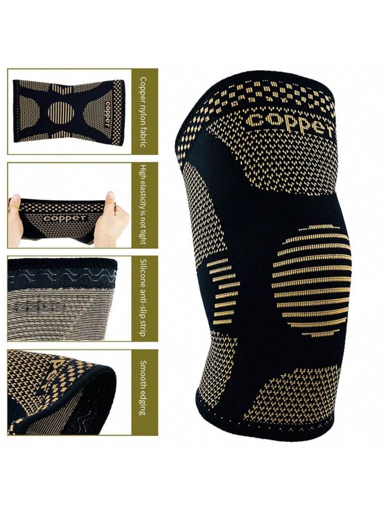 Медный наколенник для женщин и мужчин, медный рукав для колена при боли в колене, компрессионный рукав для спорта, облегчение боли в колене