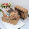 3 шт./комплект Рождественская коробка для конфет и печенья Подарочная коробка из крафт-бумаги Коробки для угощений для еды и выпечки с прозрачным окном Новогодний декор Подарочный мешок для детей