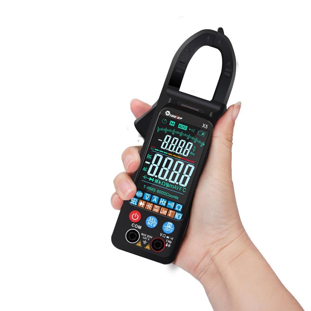 TOOLTOP X5 Handheld Portable Multifunction Clamp Meter LCD Display  Celsius / Fahrenheit  Switch NCV Measuring Direct