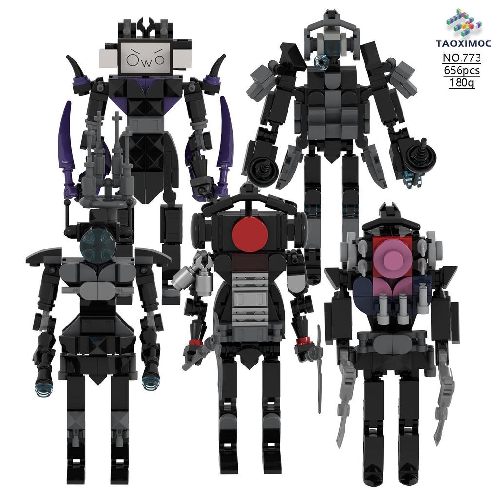 Трансграничный Титан Клокмен против. Туалетмен Телевизор Динамик Конструктор Минифигурки