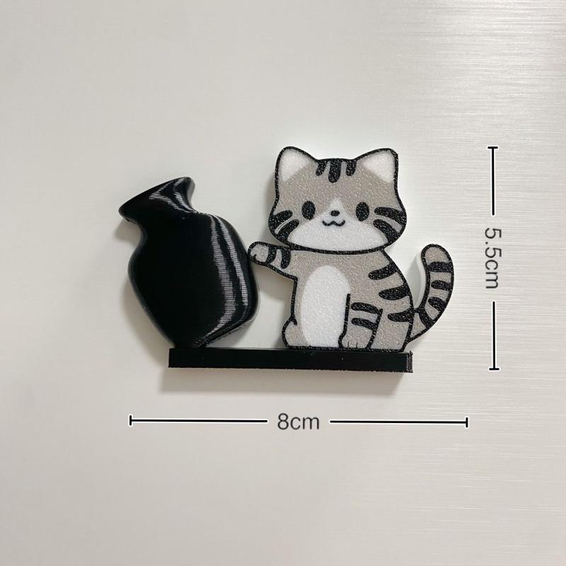 Кот, толкающий вазу, Магниты на холодильник, Декор для дома, Магнит на холодильник, Коллекция «Кошачьи усы», Памятная шкатулка, Декор для домашнего офиса, Для подарка