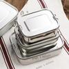 Rectangular 304 Stainless Steel Lunch Box Removable Partitions Food Storage Box  Canteen