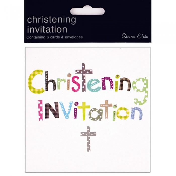 Simon Elvin Приглашения на крестины с конвертами (Упаковка из 6 шт.)