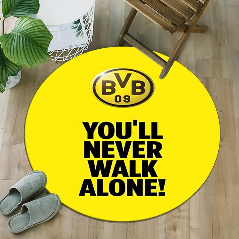 1pc B-BVB Carpet, Round Rug, Comfortable, Suitable for Entryways, Living Rooms, Office, And Bedrooms, Christmas Decoration