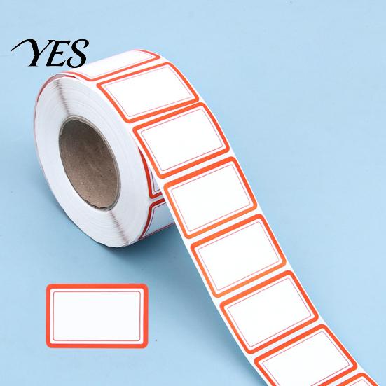 Precision Die-cut Stickers 1000 Pcs Label for Organization, Color Coding Self-Adhesive Name Tags, Easy Clean Peel Off Red & Blue Removable Labels File