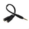 3.5mm Audio Mic Cable Headphone Adapter 1 Male To 2 Female