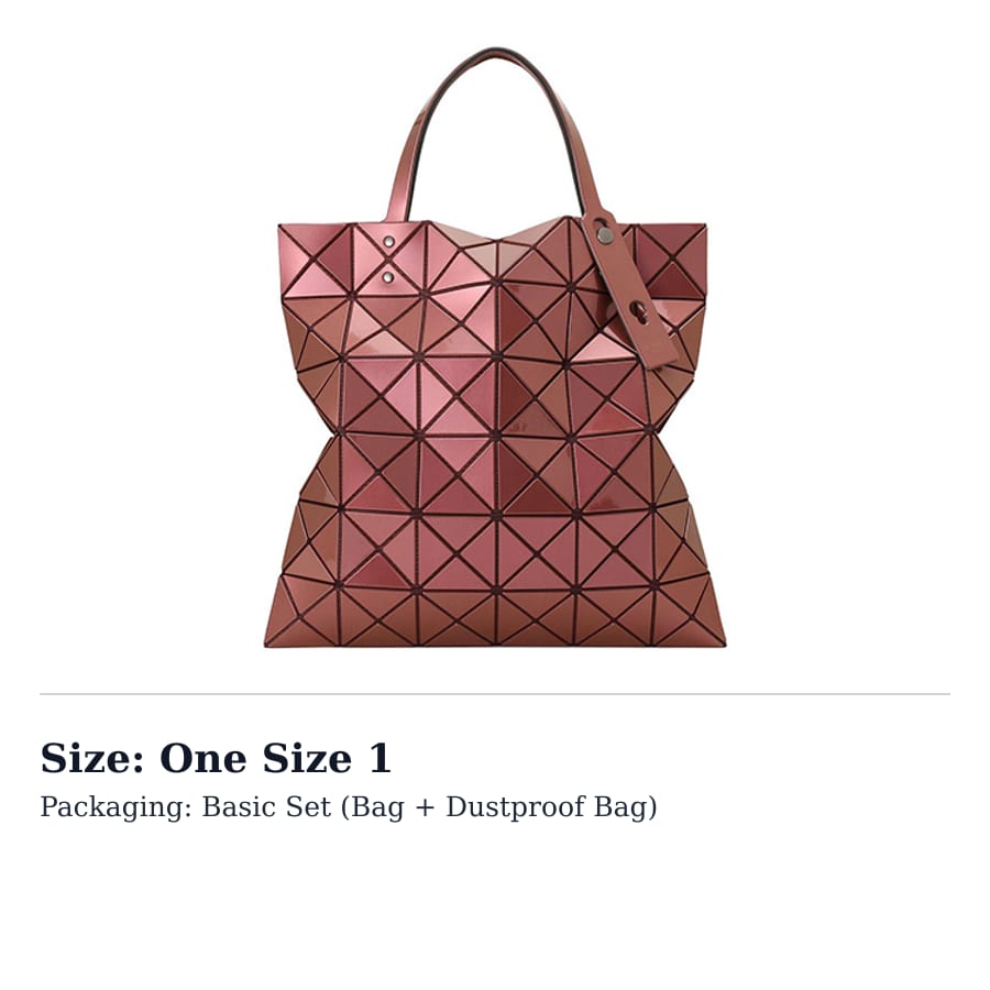 ISSEY MIYAKE Artificial Leather With Polyester Tote Bag, Shopping Bag, Handbag, Shoulder Bag Women's Burgundy Red BB23-AG623-25