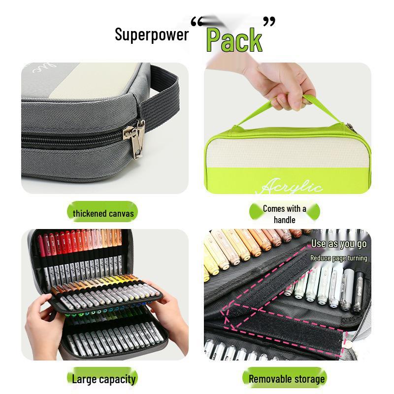 60-Color Soft Tip Acrylic Markers, Opaque & Layerable for Art Students, Watercolor Pens