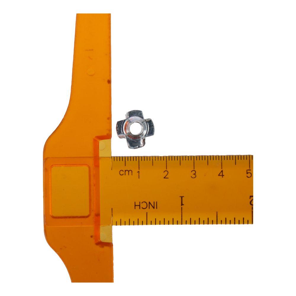 50 шт. Оцинкованная Т-образная гайка M5x8 мм из углеродистой стали, 4-зубчатая Т-образная гайка для деревянной мебели