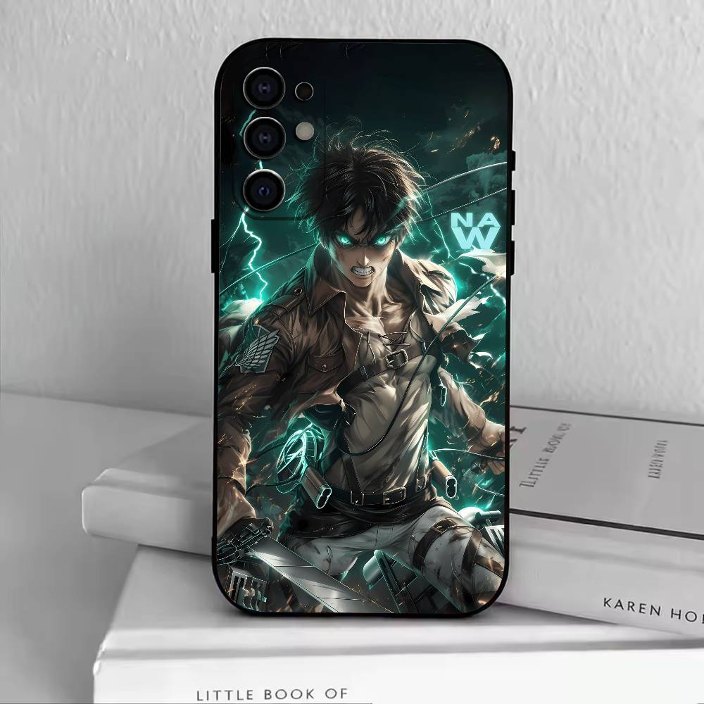 A-Attack Titan Phone Case For Samsung S25,S24,S21,S22,S23,S30,Ultra,S20,Plus,Fe,Soft Silicone Black Cover