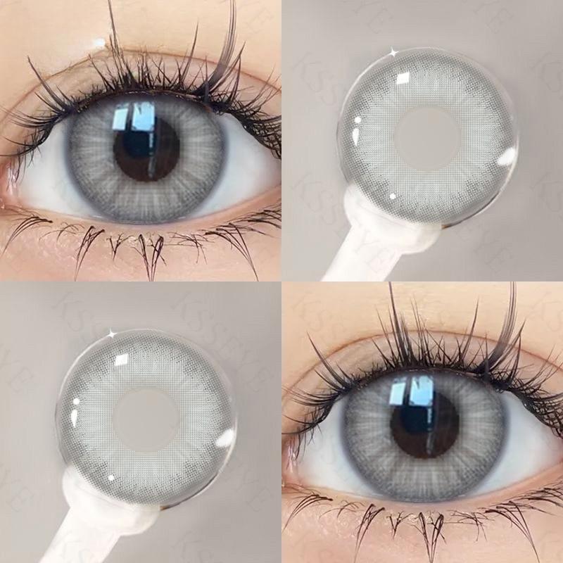 MillCreek Color Contact Lens OMG Series 2pcs/1Pair Soft Eye Dia 14.0mm for Yearly Used OMG Brown/grey/green/purple