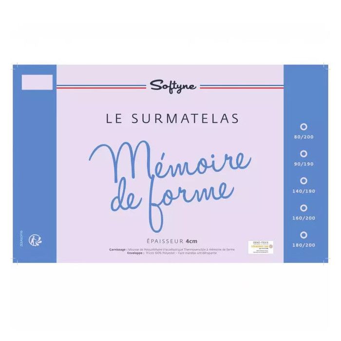 Lestra Softyne Memory Foam Mattress Topper 160 X 200 Cm Lestra