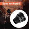 4 Pcs PVC Bulkhead Fitting Silicone Gasket Double Threaded Garden Spigot Kits Black Easy To Install Water Tank Connector