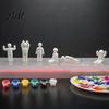 Creative Gift for Artists 3D Printed Paintable Figurines, Unpainted Pure White Character Blank Miniature Art Models Models, DIY Multi-Pose Ornaments,