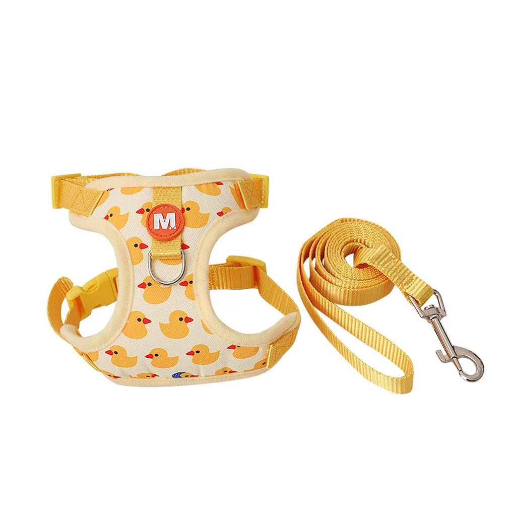 Small Puppy Harness and Leash Set Harnesses for Dogs Strap Dog Collar Tow Anti-escape Supplies Chest Breeds Accessories Vest Pet