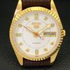 ВОССТАНОВЛЕННЫЕ ВИНТАЖНЫЕ МУЖСКИЕ ЧАСЫ SEIKO 5 AUTOMATIC JAPAN С БЕЛЫМ ЦИФЕРБЛАТОМ a434400-2