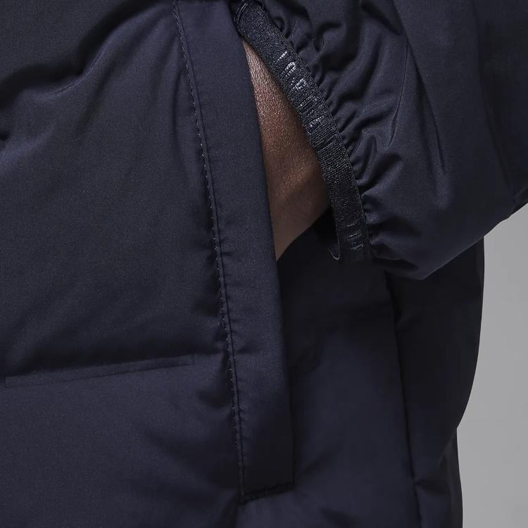 Jordan Удобная мягкая теплая куртка-пуховик с капюшоном Детская верхняя одежда Синий Черный HQ7152-010