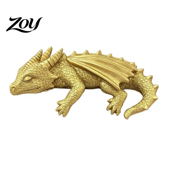 Shelf Display Ornament Sleeping Dragon Bookshelf Decor, Book Nook Figurine, Gothic Resin Statue Fantasy Booksitter Ornament, Desk Bookend for
