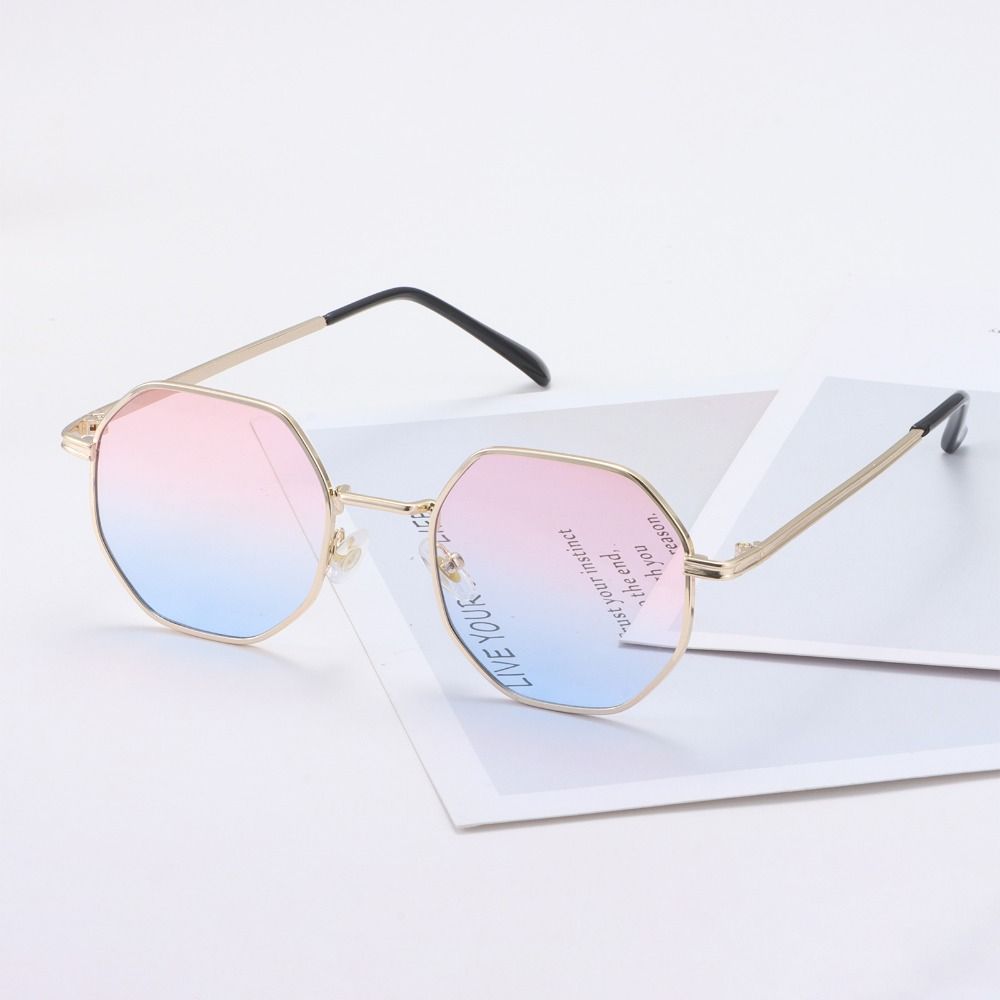 Аксессуары для весенних каникул, мужские солнцезащитные очки, шестиугольные солнцезащитные очки для женщин, многоугольные солнцезащитные очки