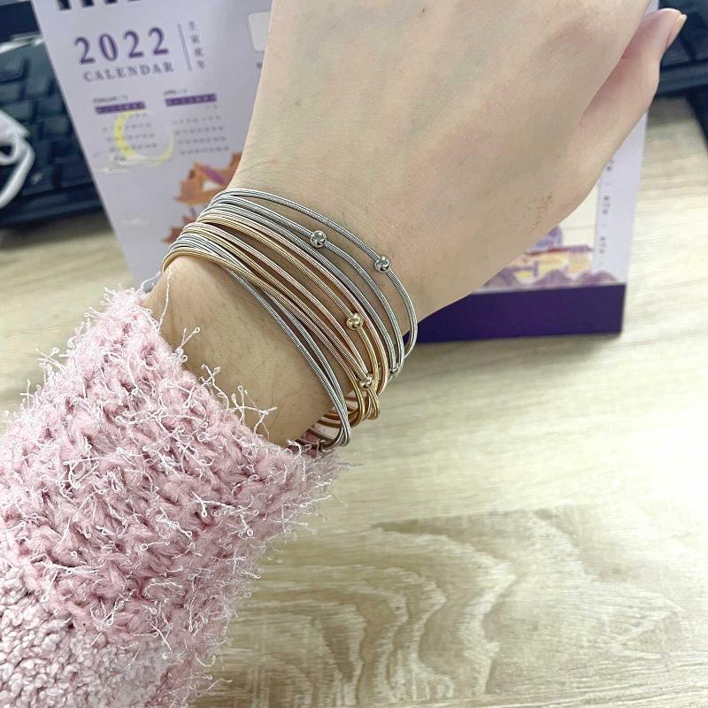 10x Браслеты из гитарных струн, браслеты-манжеты из металла цвета розового золота, наборы браслетов для женщин, девушек, ювелирные подарки, унисекс