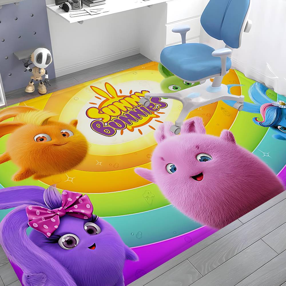 Sunny B-bunnies Floor Mat Floor Mat Rectangle Anti-slip Home Soft Badmat Front Door Indoor Outdoor Mat Welcome Doormat