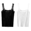 Camisole Lace Solid One Size Fits Black White [DBH] 2-Piece Set, Sweat-Absorbent Camisole, Innerwear, Women's Tops, Underwear, All-Season Layering,