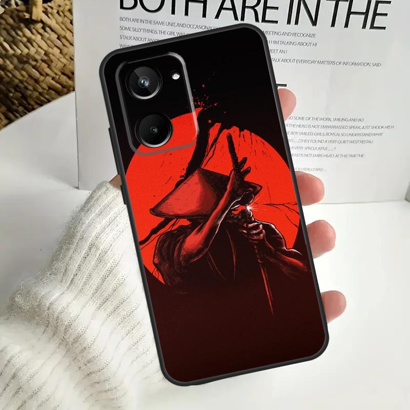 Японский воин-самурай Чехол Для Realme 9 10 11 12 Pro Plus GT5 GT Neo5 C21Y C25s C30 C31 C33 C35 C51 C53 C55 C67