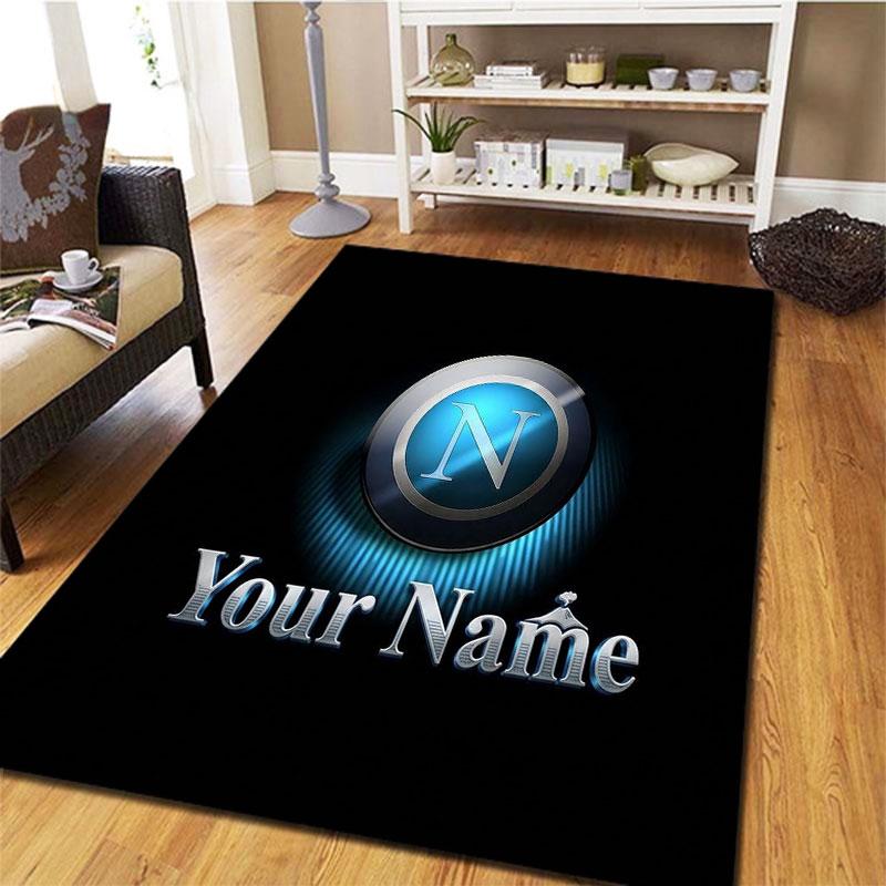 SSC Napoli Custom Name Carpet Rug for Living Room Bedroom Home Sofa Decoration,Kids play Non-slip Floor Mat