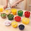 Контейнер для хранения продуктов Форма лука, зеленого перца, чеснока, лимона, фруктов Свежая коробка Пластиковые коробки для сохранения свежести овощей
