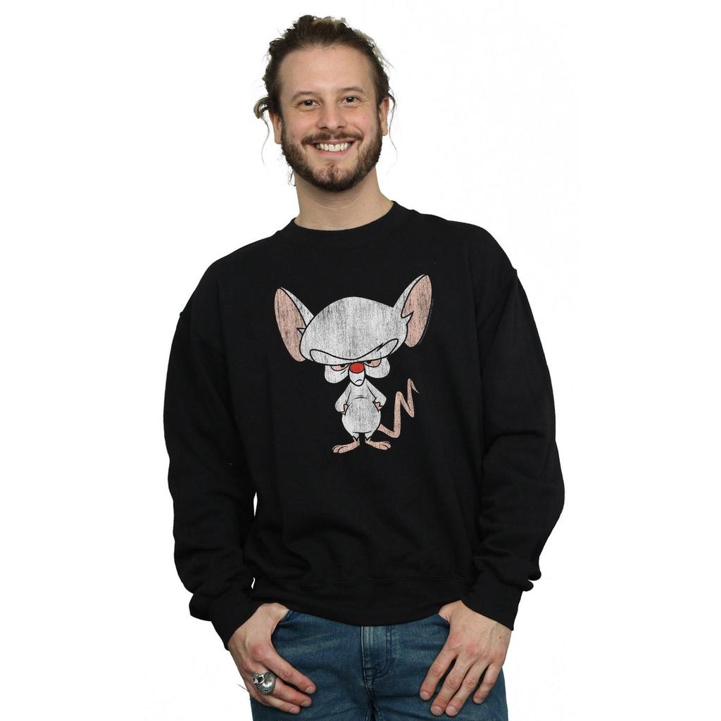 Animaniacs Mens The Brain Classic Pose Sweatshirt