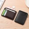 Men Fashion Credit ID Card Holder Wallet Male Slim Leather Wallet with Coin Pocket Multi Slot Black Brown Business Purse