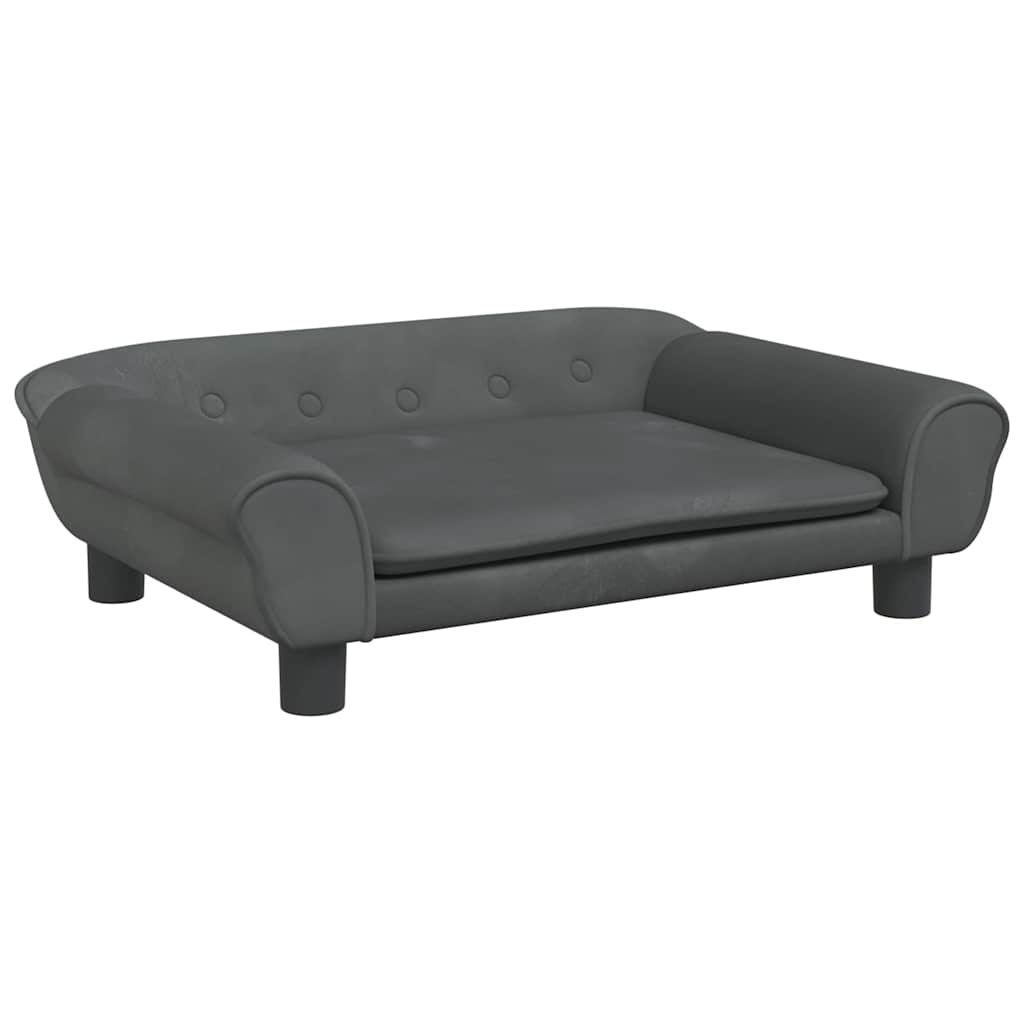 Vidaxl Sofa Dla Dzieci, Ciemnoszara, 70X45X26 Cm, Aksamit