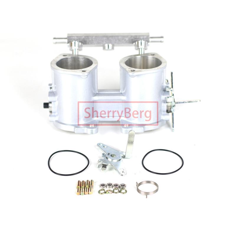 SherryBerg 48MM 48 mm 48IDF TBS Throttle Body For Jenvey IDF Carb 84mm Height TFP48I 48mm Rep. Weber Dellorto EMPI W Fuel Rail