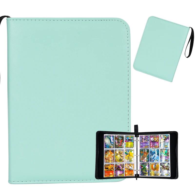 Large Zipper Binder A4/A5 Photocard Collect Book PU Leather Game King Collection Football Star Card Booklet 4/9 Grids Customized
