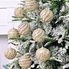 Champagne Christmas Hanging Balls 8cm Christmas Tree Ornaments Festive Party Decor