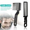 2Pcs Barber Fade Comb Anti-static Men Curved Blending Flat Top Hair Clipper Guide Haircut Comb Home Salon Professional Hairdresser Styling Comb
