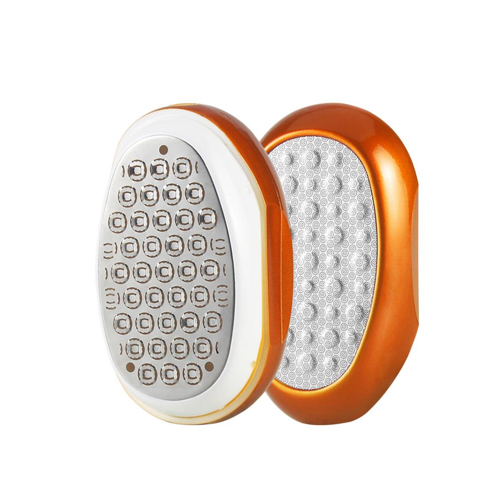 3-в-1 шлифовальная машинка для ног из нержавеющей стали, отшелушивающая пилка для ног, моющаяся, прочная, ручная, домашний инструмент для ухода за ногами