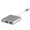 Adaptateur Multiport USB-C - INF - 3-en-1 - 4K HDMI - USB-PD - Argent