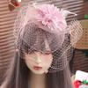 Hepburn Bride Veil Hairdband Wedding Mesh Veil Face Cover Elegant Bridal Headband  Headwear