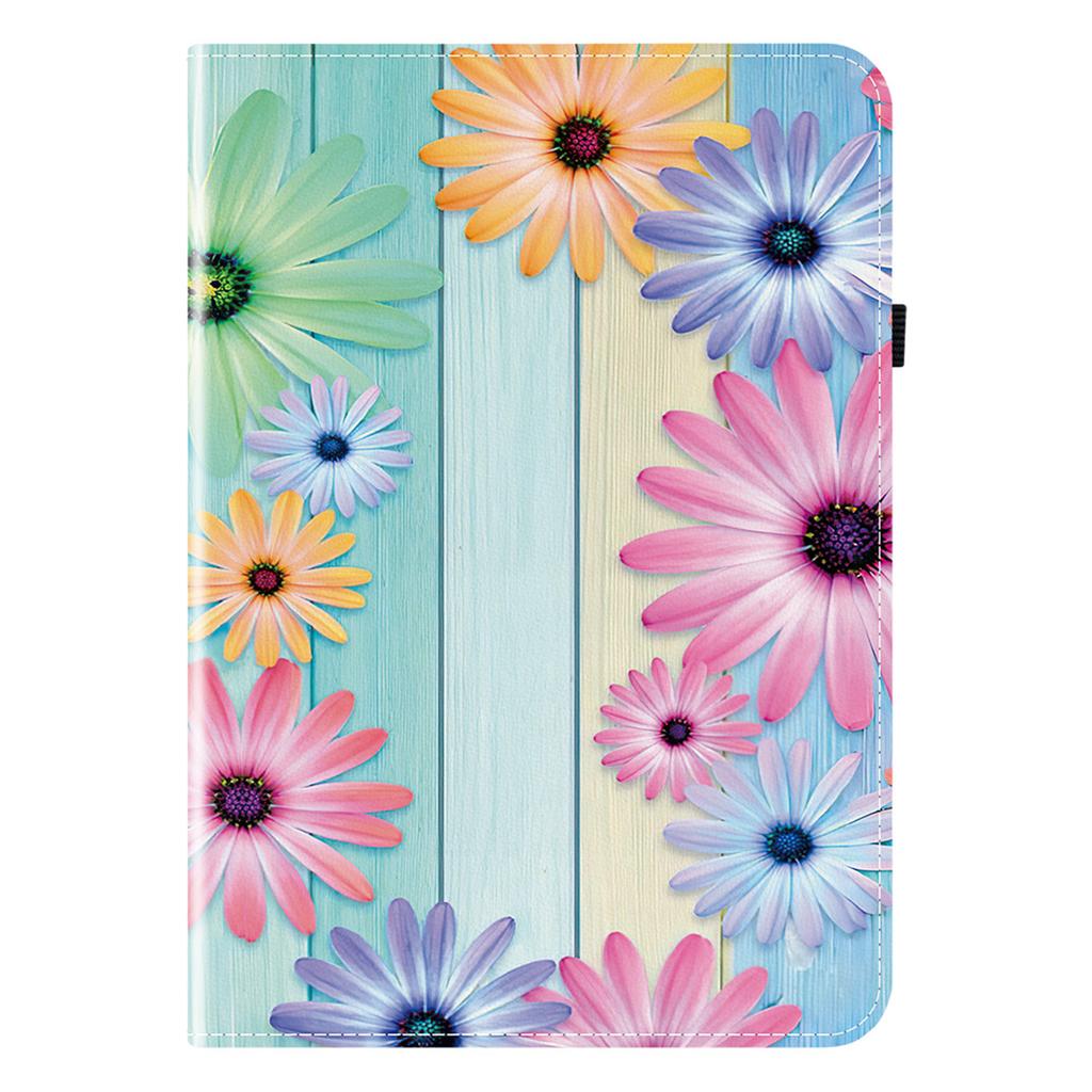 For Lenovo Tab M9 TB-310FU Leather Case Pattern Printed Stand Tablet Cover with Card Slots