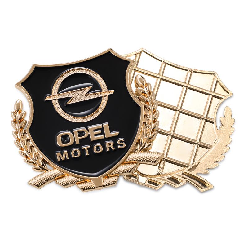 2 шт. Металлическая наклейка с логотипом автомобиля, эмблема на окно, багажник, аксессуары для Opel Astra Grandland Corsa Mokka Frontera Insignia Zafira Vivaro